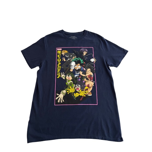 My Hero Academia Anime Graphic Tee Funimation T-Shirt Navy Blue‎ Medium - Picture 1 of 3